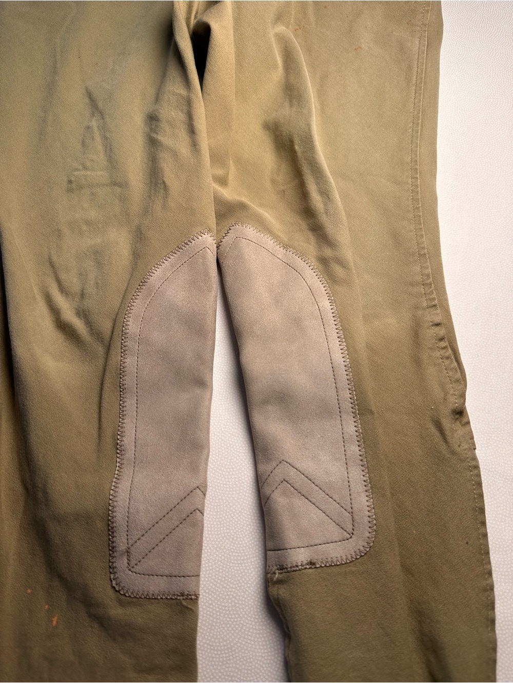 Ariat Sport Riding Breeches Womens 32L Tan Knee Patch Equestrian Stretch - Picture 10 of 14